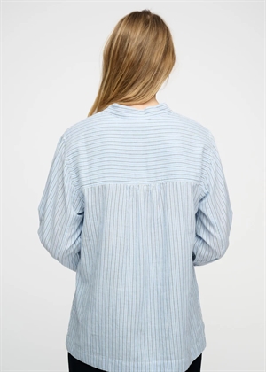 Ayla stripe skjorte Light Blue/Ecru/Navy Moshi Moshi 